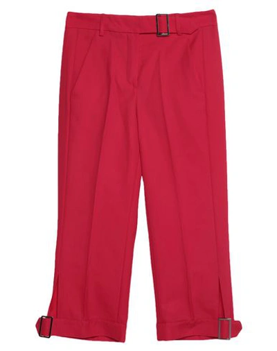Shop Dondup Cropped Pants In Red