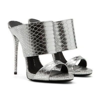 Shop Giuseppe Zanotti Andrea Sandals In Silver