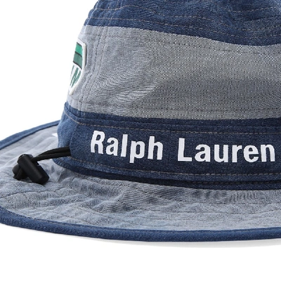Shop Polo Ralph Lauren Indigo Stadium Boonie Hat In Blue