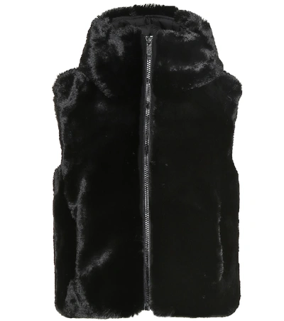 Shop Fusalp Peggy Faux Fur Vest In Black