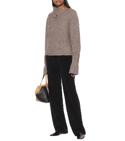 Shop Jw Anderson Wool And Cashmere Sweater In Brown