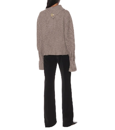 Shop Jw Anderson Wool And Cashmere Sweater In Brown
