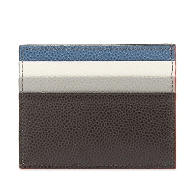 Shop Thom Browne Funmix Pebble Grain Double Sided Card Holder In Red
