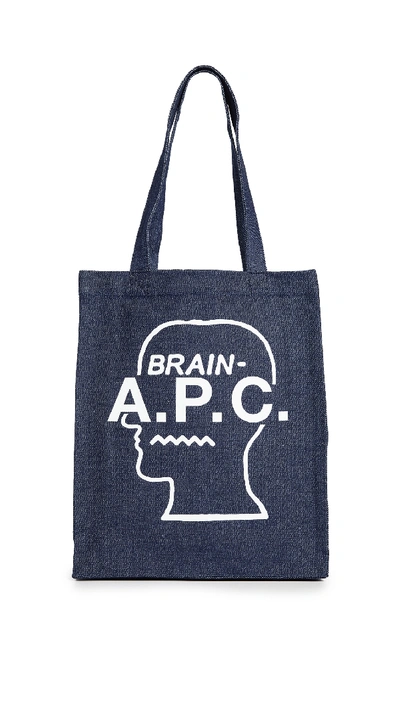 Shop Apc Brain Dead Tote Bag In White