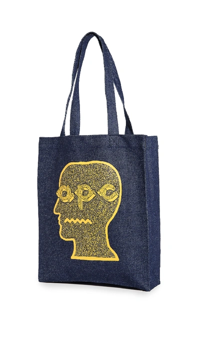 Shop Apc Brain Dead Tote Bag In Jaune