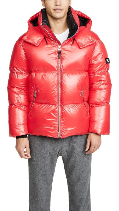 Shop Mackage Lightweight Kent Jacket In Red
