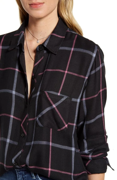 Shop Rails Hunter Plaid Shirt In Black Aqua Pink