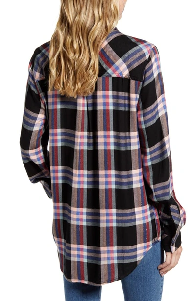 Shop Rails Hunter Plaid Shirt In Black Melon Aqua