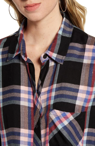 Shop Rails Hunter Plaid Shirt In Black Melon Aqua