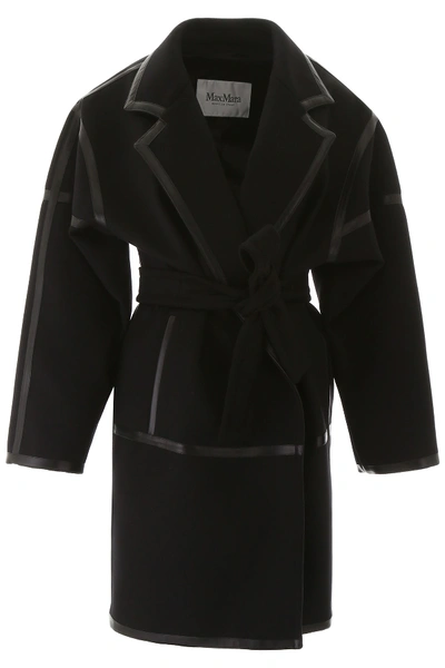 Shop Max Mara Nizza Coat In Nero (black)