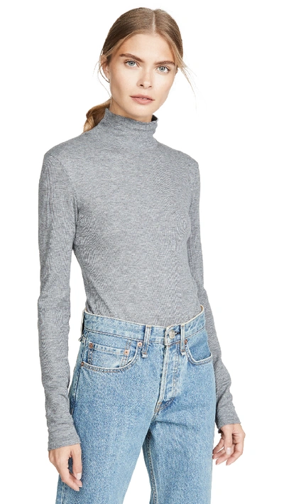 Shop Rag & Bone Kari Rib Turtleneck In Heather Grey