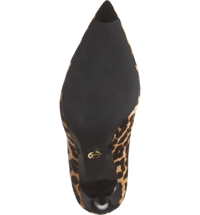 Shop Michael Michael Kors Keke Pointed Toe Genuine Calf Hair Pump In Cheetah Print Calf Hair