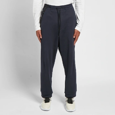 Shop Y-3 3 Stripe Cuff Pant In Blue