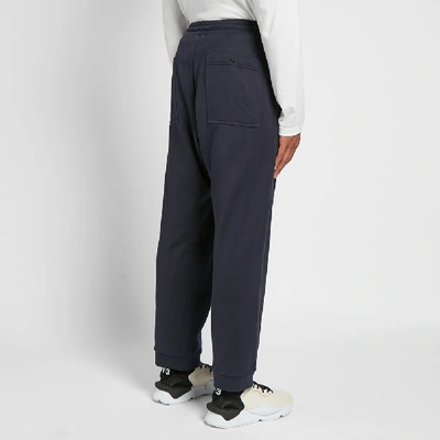 Shop Y-3 3 Stripe Cuff Pant In Blue