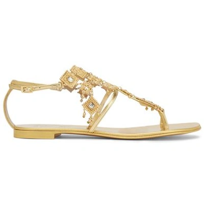 Shop Giuseppe Zanotti Amira Sandals In Gold