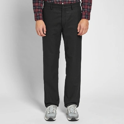 Shop Norse Projects Aros Wool Chino In Black