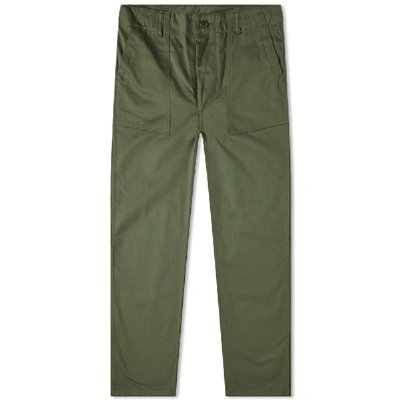 Shop The Real Mccoys The Real Mccoy's Cotton Sateen Trouser In Green