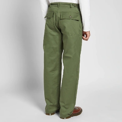 Shop The Real Mccoys The Real Mccoy's Cotton Sateen Trouser In Green