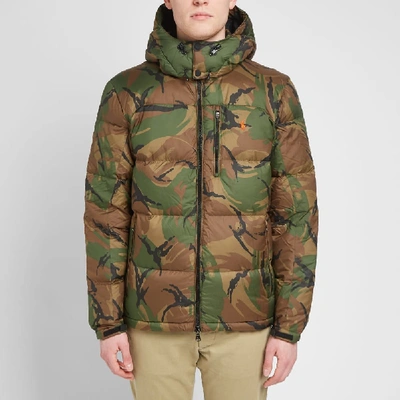 Shop Polo Ralph Lauren Camo Filled Down Jacket In Green