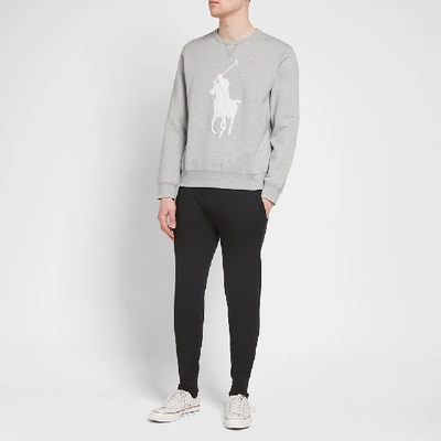 Shop Polo Ralph Lauren Big Polo Applique Sweat In Grey