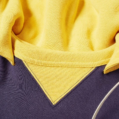 Shop The Real Mccoys The Real Mccoy's Two-tone Hoody In Blue