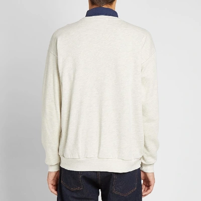 Shop Velva Sheen French Terry Crew Sweat In Neutrals