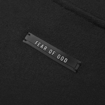 Shop Fear Of God Mock Neck Fg Pullover In Black