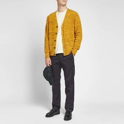 Shop Norse Projects Adam Neps Cardigan In Yellow