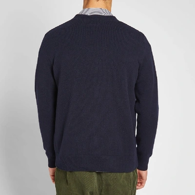 Shop Norse Projects Adam Lambswool Cardigan In Blue
