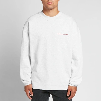 Shop Alexander Wang Long Sleeve Chynatown Tee In Grey