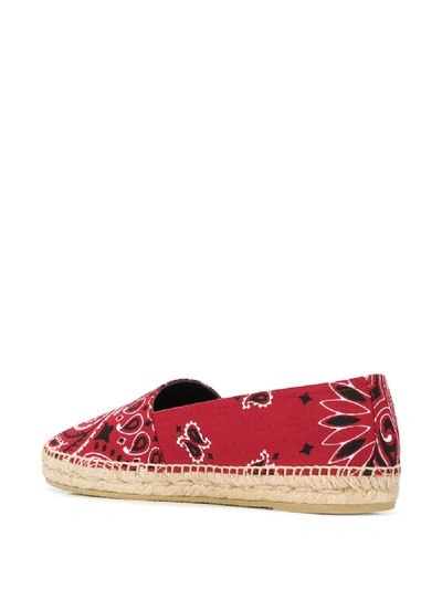 Shop Saint Laurent Embroidered Espadrillas In Red