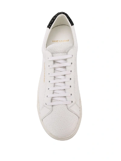 Shop Saint Laurent Andy Low Top Leather Sneakers In White
