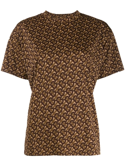 Shop Burberry Carrick T-shirt In Brown