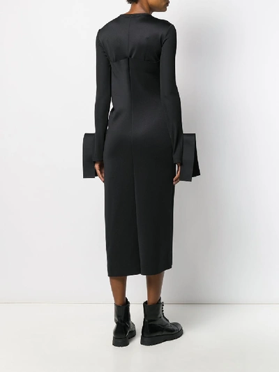 Shop Off-white Wrap Short Dress In Black