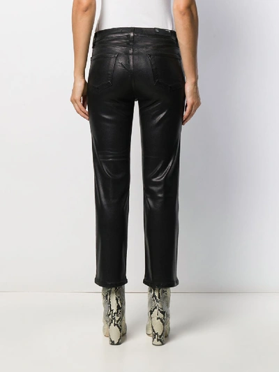 Shop J Brand Mid Rise Cropped Selena Jeans In Black