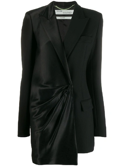 Shop Off-white Jacket Dress In Black