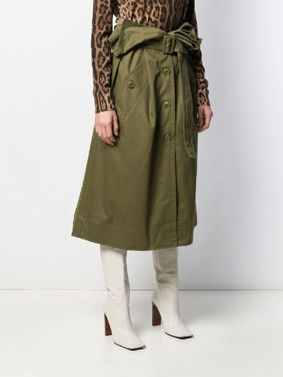 Shop Jacquemus Cotton Long Skirt In Brown