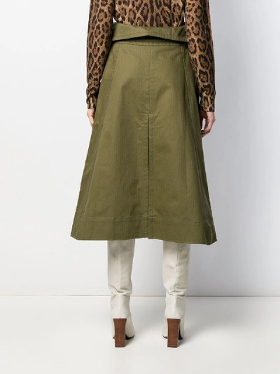 Shop Jacquemus Cotton Long Skirt In Brown