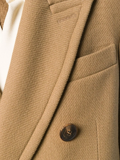 Shop Ami Alexandre Mattiussi Long Lined Coat In Brown