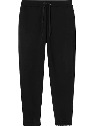 Shop Burberry Cotton Trousers In Black