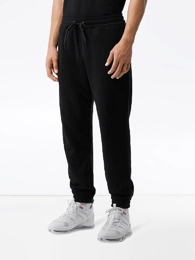 Shop Burberry Cotton Trousers In Black