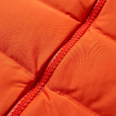 Shop Y-3 Seamless Hooded Down Vest In Orange