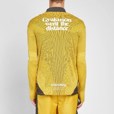 Shop Nike X Gyakusou Long Sleeve Zip Up In Yellow