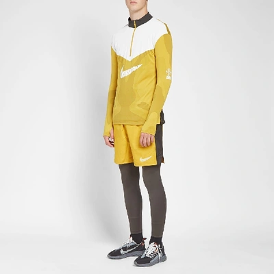 Shop Nike X Gyakusou Long Sleeve Zip Up In Yellow