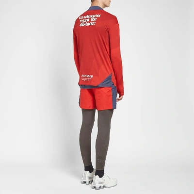 Shop Nike X Gyakusou Long Sleeve Zip Up In Red