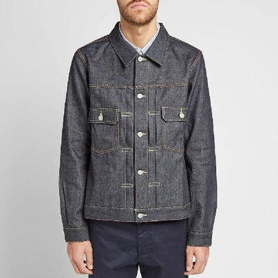 Shop Visvim 101 Unwashed Jacket In Blue