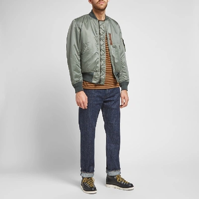 Shop The Real Mccoys The Real Mccoy's Type Ma-1 Flight Jacket In Green
