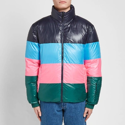 Shop Kenzo Reversible Down Jacket In Blue