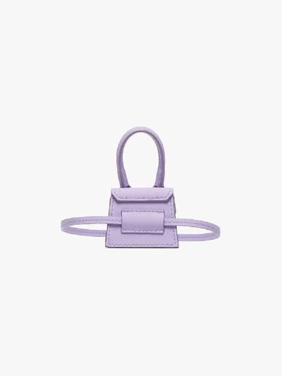 Shop Jacquemus Purple Le Chiquiti Leather Mini Bag