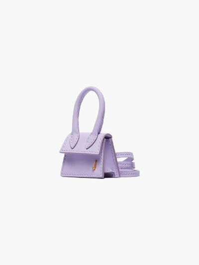 Shop Jacquemus Purple Le Chiquiti Leather Mini Bag